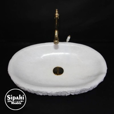 Kristal Beyaz Dışı Patlatma Elips Lavabo Kristal Beyaz Dışı Patlatma Elips Lavabo