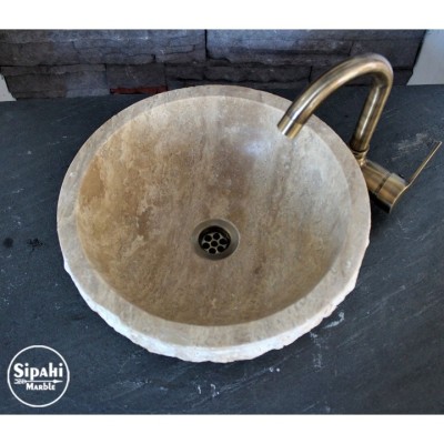 Eskitme Traverten Dışı Patlatma Mini Lavabo Eskitme Traverten Dışı Patlatma Mini Lavabo