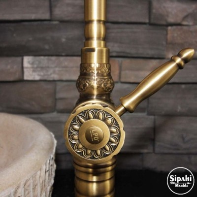 Eskitme İşlemeli Çanak Lavabo Bataryası Eskitme İşlemeli Çanak Lavabo Bataryası