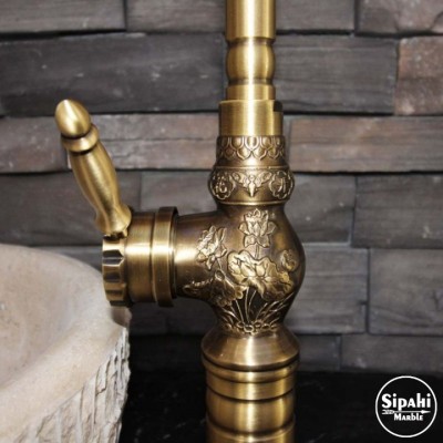 Eskitme İşlemeli Çanak Lavabo Bataryası Eskitme İşlemeli Çanak Lavabo Bataryası
