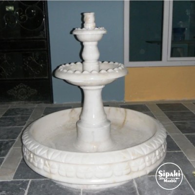 Afyon Beyaz Mermer Ayaksız Havuzlu Salon Fıskiyesi Afyon Beyaz Mermer Ayaksız Havuzlu Salon Fıskiyesi