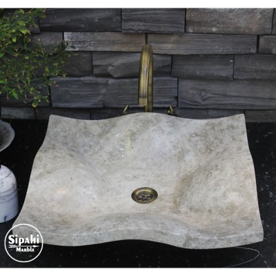 Gri Emperador Dalgalı Yaprak Lavabo Gri Emperador Dalgalı Yaprak Lavabo