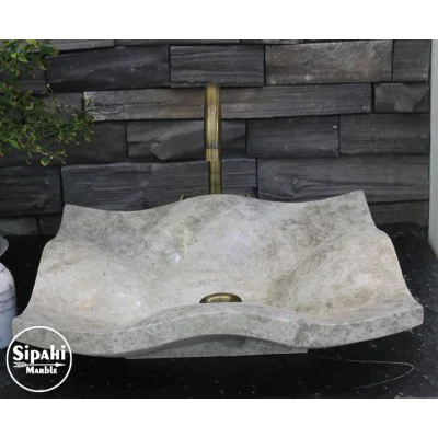 Gri Emperador Dalgalı Yaprak Lavabo Gri Emperador Dalgalı Yaprak Lavabo