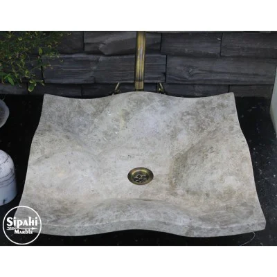 Gri Emperador Dalgalı Yaprak Lavabo Gri Emperador Dalgalı Yaprak Lavabo