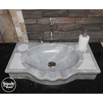 Gray Marble Palace Design Washbasin Gray Marble Palace Design Washbasin