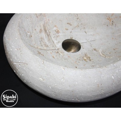 Ham Traverten Çakıl Lavabo Ham Traverten Çakıl Lavabo