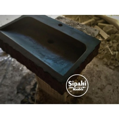 Bazalt Siyah Dışı Patlatma Dikdörtgen Lavabo Bazalt Siyah Dışı Patlatma Dikdörtgen Lavabo