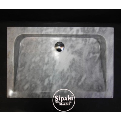 Gri Mermer Eğimli Lavabo Gri Mermer Eğimli Lavabo