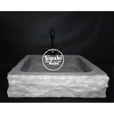 Antrasit Bazalt Dışı Patlatma Kare Lavabo Antrasit Bazalt Dışı Patlatma Kare Lavabo