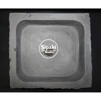 Antrasit Bazalt Dışı Patlatma Kare Lavabo Antrasit Bazalt Dışı Patlatma Kare Lavabo