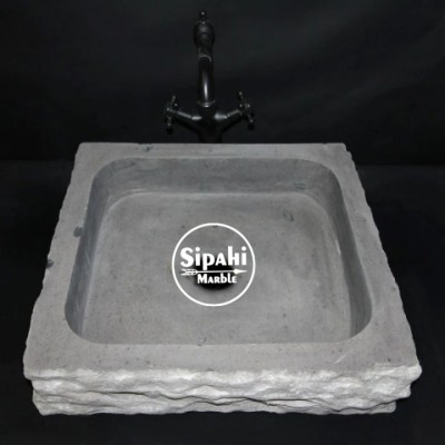 Antrasit Bazalt Dışı Patlatma Kare Lavabo Antrasit Bazalt Dışı Patlatma Kare Lavabo