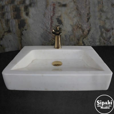 Afyon Beyaz Batarya Çıkışlı Lavabo Afyon Beyaz Batarya Çıkışlı Lavabo