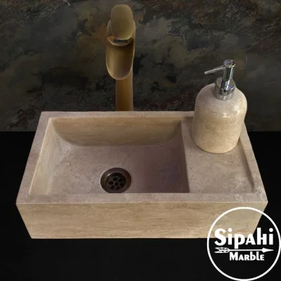 Traverten Sabunluk Detay Mini Lavabo Traverten Sabunluk Detay Mini Lavabo