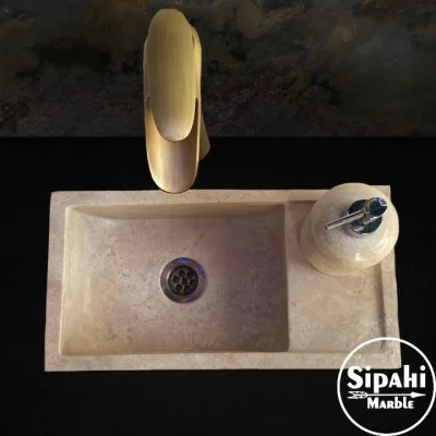 Traverten Sabunluk Detay Mini Lavabo Traverten Sabunluk Detay Mini Lavabo