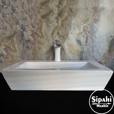 Afyon Bulutlu Mermer Yay Model Lavabo Afyon Bulutlu Mermer Yay Model Lavabo