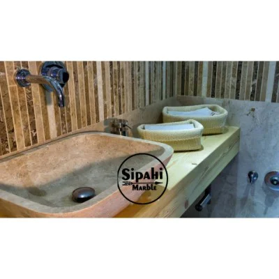 Noche Traverten Kase Kare Lavabo Noche Traverten Kase Kare Lavabo
