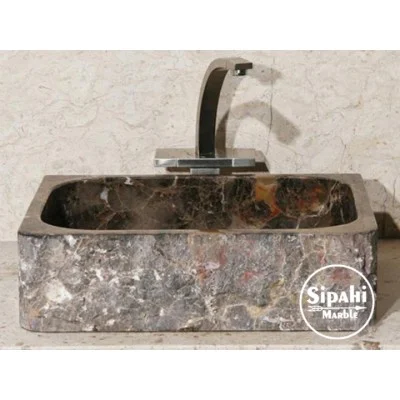 Dark Emperador Dışı Patlatma Derin Kare Lavabo Dark Emperador Dışı Patlatma Derin Kare Lavabo