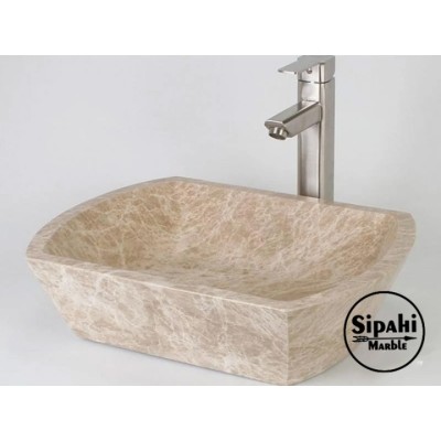 Light Emperador Kenarları Oval Kase Lavabo Light Emperador Kenarları Oval Kase Lavabo