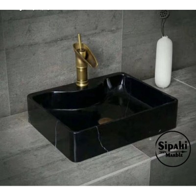 Toros Siyah Batarya Çıkışlı Oval Kenar Kare Lavabo Toros Siyah Batarya Çıkışlı Oval Kenar Kare Lavabo