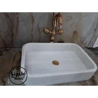 Grili Beyaz Mermer Oval Köşe Dikdörtgen Lavabo Grili Beyaz Mermer Oval Köşe Dikdörtgen Lavabo
