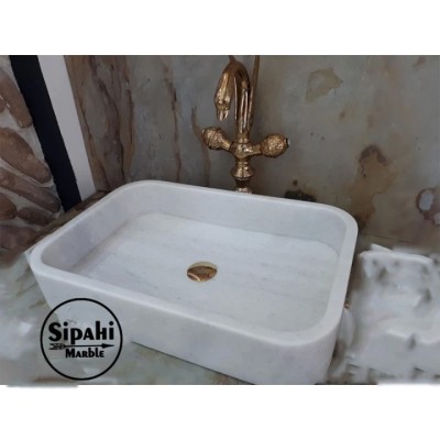 Grili Beyaz Mermer Oval Köşe Dikdörtgen Lavabo Grili Beyaz Mermer Oval Köşe Dikdörtgen Lavabo