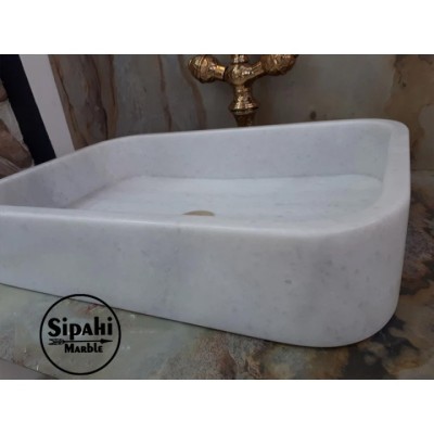 Grili Beyaz Mermer Oval Köşe Dikdörtgen Lavabo Grili Beyaz Mermer Oval Köşe Dikdörtgen Lavabo