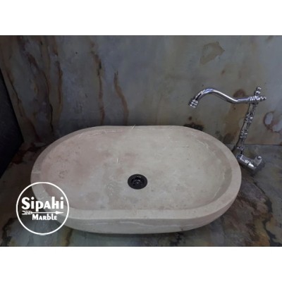 Traverten Oval Dikdörtgen Lavabo Traverten Oval Dikdörtgen Lavabo