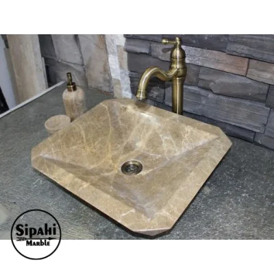 Light Emperador Kare Çanak Lavabo Light Emperador Kare Çanak Lavabo