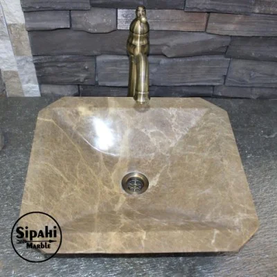 Light Emperador Kare Çanak Lavabo Light Emperador Kare Çanak Lavabo