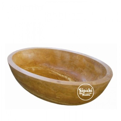 Sarı Traverten Klasik Modern Küvet Sarı Traverten Klasik Modern Küvet
