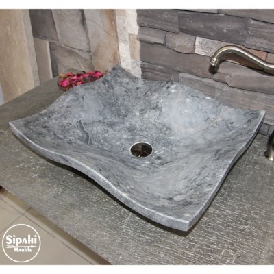 Kaplanpostu Dalgalı Yaprak Model Mermer Lavabo Kaplanpostu Dalgalı Yaprak Model Mermer Lavabo