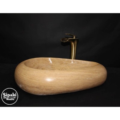 Klasik Traverten Çakıl Tasarım Mini Lavabo Klasik Traverten Çakıl Tasarım Mini Lavabo
