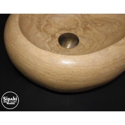 Klasik Traverten Çakıl Tasarım Mini Lavabo Klasik Traverten Çakıl Tasarım Mini Lavabo