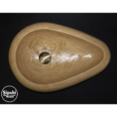 Klasik Traverten Çakıl Tasarım Mini Lavabo Klasik Traverten Çakıl Tasarım Mini Lavabo