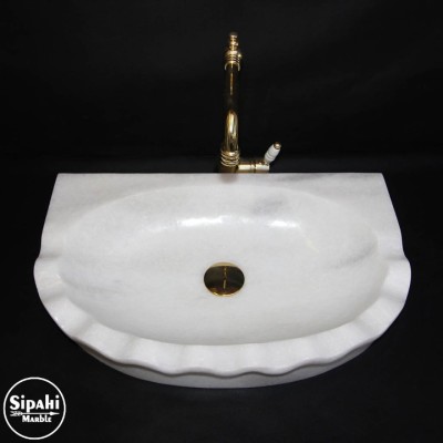 Kristal Beyaz Fırfırlı Lavabo Kristal Beyaz Fırfırlı Lavabo