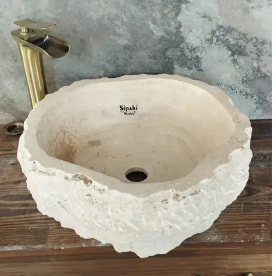  Traverten Şekilsiz Çanak Lavabo