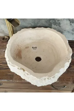  Traverten Şekilsiz Çanak Lavabo