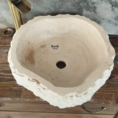 Traverten Şekilsiz Çanak Lavabo Traverten Şekilsiz Çanak Lavabo
