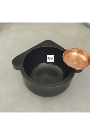  Toros Siyah Köşe Mermer Kurna