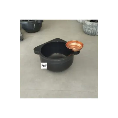 Toros Siyah Köşe Mermer Kurna