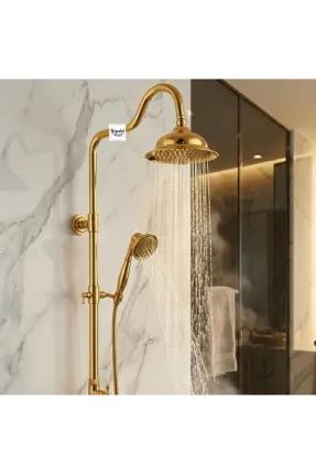 Royal Serisi Modern Duş Seti - Gold