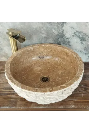 Noche Traverten Lüks Çanak Lavabo