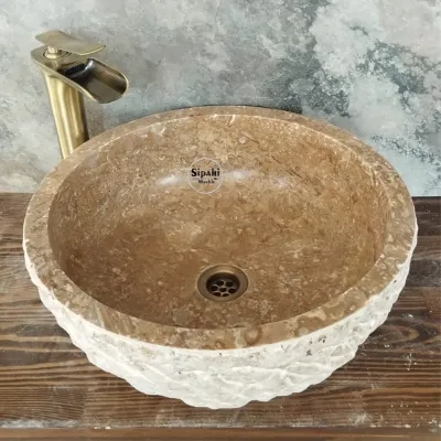 Noche Traverten Lüks Çanak Lavabo