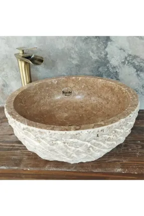 Noche Traverten Lüks Çanak Lavabo