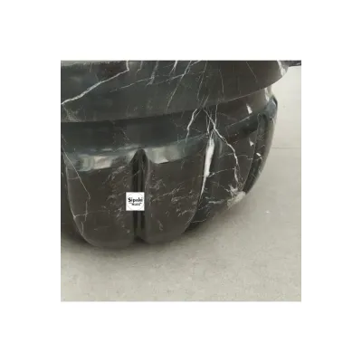 Toros Siyah Kavun Dilimli Köşe Mermer Kurna