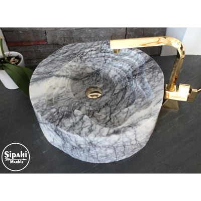 Leylak Mermer İçi Basamaklı Özel Tasarım Lavabo Leylak Mermer İçi Basamaklı Özel Tasarım Lavabo
