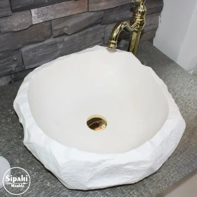 Limra Beyaz Doğal Tasarım Lavabo Limra Beyaz Doğal Tasarım Lavabo