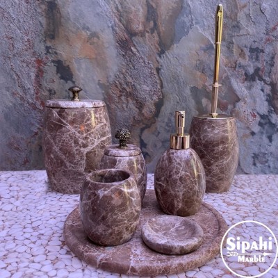 Emperador Altın Eskitme Aparatlı 7'Li Banyo Seti Emperador Altın Eskitme Aparatlı 7'Li Banyo Seti