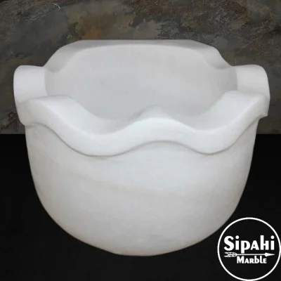 Muğla Beyaz Fırfırlı Mini Kurna Muğla Beyaz Fırfırlı Mini Kurna