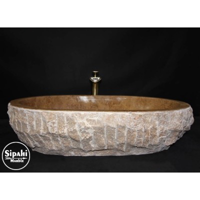 Noche Traverten Dikey Patlatma Lavabo Noche Traverten Dikey Patlatma Lavabo